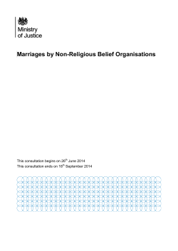 Marriages by Non-Religious Belief Organisations