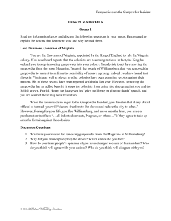 Perspectives on the Gunpowder Incident LESSON