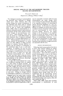 SPECIAL ASPECTS OF THE METAMORPHIC PROCESS: SECOND