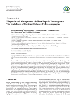 Diagnosis and Management of Giant Hepatic Hemangioma: The