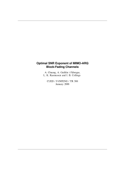 Optimal SNR Exponent of MIMO-ARQ Block