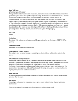 Lung V/Q Scan What Is a Lung V/Q Scan?