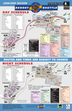 DAy SCHEDULE NIGHT SCHEDULE
