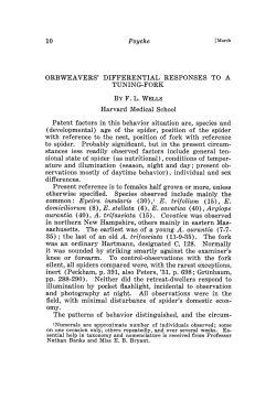 orbweavers` differential responses to a tuning-fork