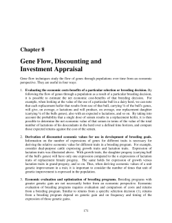 Gene Flow, Discounting and Investment Appraisal