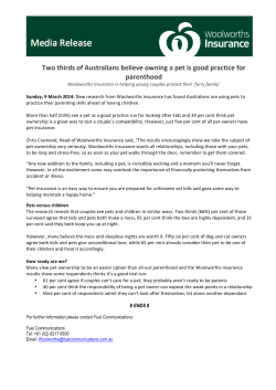 Two thirds of Australians believe owning a pet is good practice for