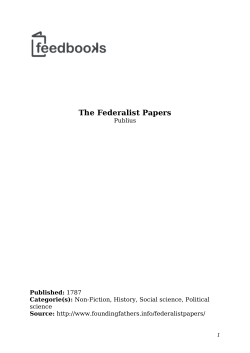 The Federalist Papers