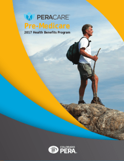 PERACare 2017 Health Benefits Program Pre