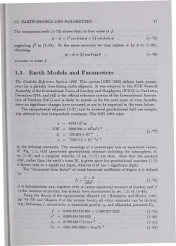 1.5 Earth Models and Parameters