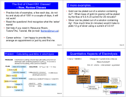 2 more examples&hellip;. Quantitative Aspects of Electrolysis