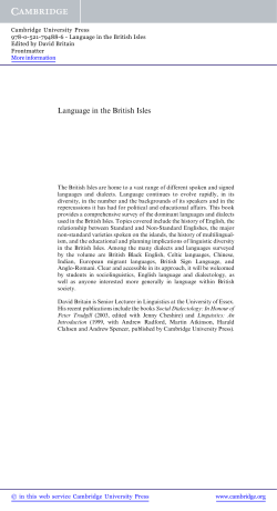 Language in the British Isles - Assets