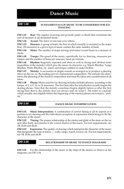 USFS Rulebook Dance Pattern Section
