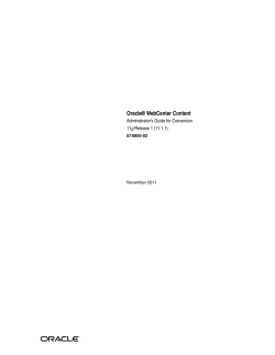 Administrator`s Guide for Conversion