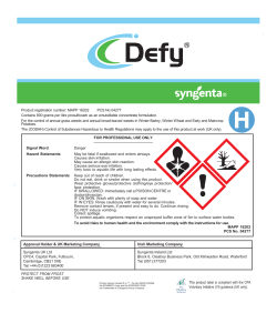 DEFY Product Label - Syngenta | Ireland