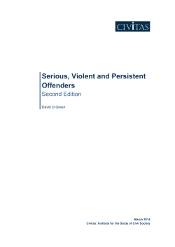 Serious, Violent and Persistent Offenders