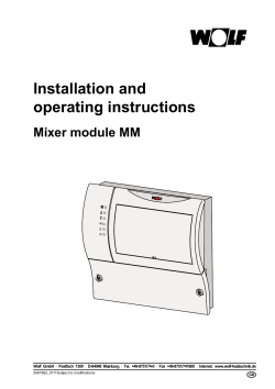 3061892 Mixer module MM Installation and operating
