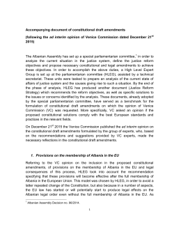 Accompanying document of constitutional draft amendments