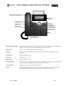 Getting To Know Your Cisco IP Phone