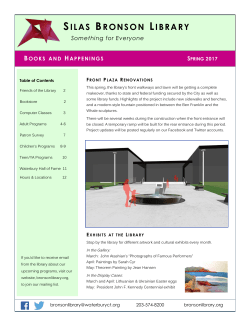 Spring 2017 - Silas Bronson Library