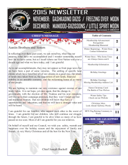 November/December 2015 - Michipicoten First Nation