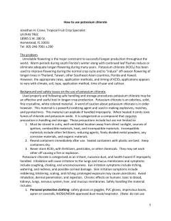 1 How to use potassium chlorate Jonathan H. Crane, Tropical Fruit