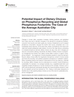 Potential Impact of Dietary Choices on Phosphorus Recycling and