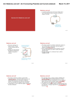22.3 Batteries and emf - 22.4 Connecting Potential and Current