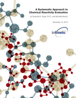 A Systematic Approach to Chemical Reactivity Evaluation