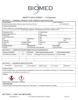 SDS - BioMed Diagnostics
