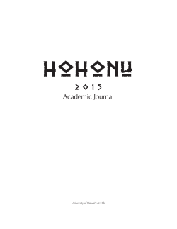 2 0 1 5 Academic Journal - University of Hawaii at Hilo
