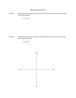 Review Exercise Set 9