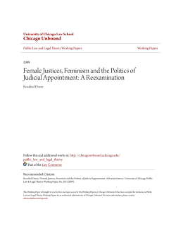 Female Justices, Feminism and the Politics of Judicial Appointment