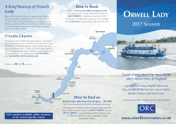 See our 2017 brochure - Orwell River Cruises