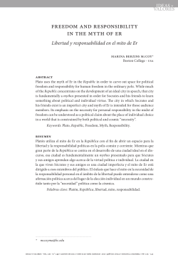 Freedom and Responsibility in the Myth of Er