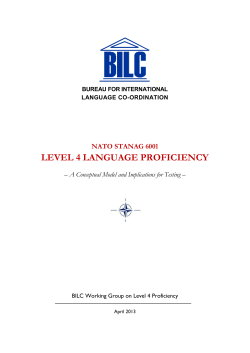 STANAG 6001 Level 4 Framework - NATO