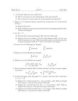 Math 25-1,2 Exam 1 Fall 2011 1. (a) Precisely define the term