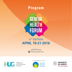 Program - Geneva Health Forum