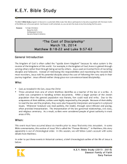 The Cost of Discipleship - Dawson Memorial Baptist Church