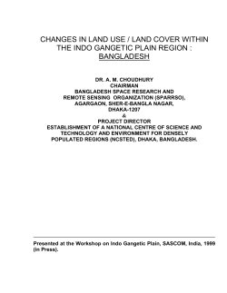 changes in land use / land cover within the indo gangetic plain