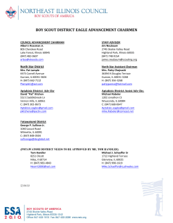 NEIC District Advancement Chairmen