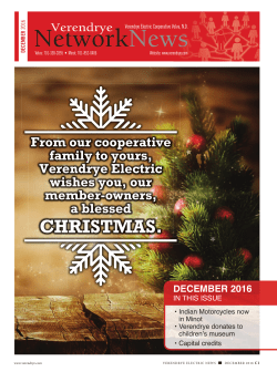 December - Verendrye Electric Cooperative