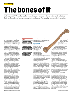 Isotope and DNA analysis of archaeological remains offer new