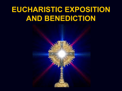 EUCHARISTIC EXPOSITION AND BENEDICTION