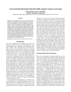 An incremental information-theoretic buffer supports sentence