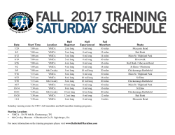 Saturday schedule - Chickamauga Battlefield Marathon