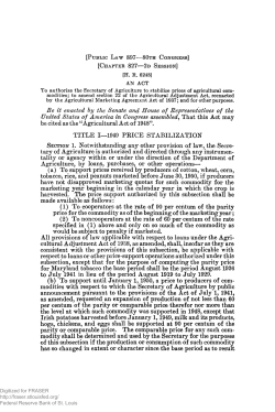 Agricultural Act of 1948 - FRASER (St.Louis Fed)