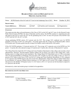 SAT/ACT Results - 2015