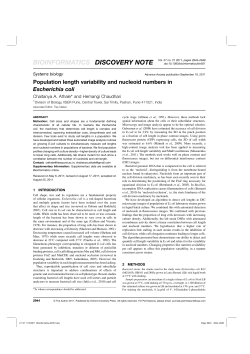 Population length variability and nucleoid numbers