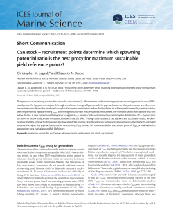 Can stock&ndash;recruitment points determine which spawning potential