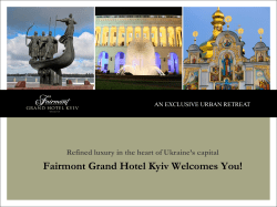 Fairmont Grand Hotel Kyiv Welcomes You!